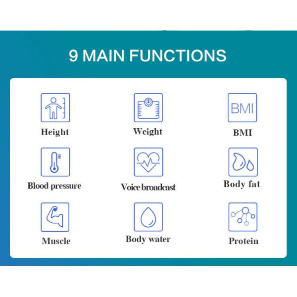 Auto Height Weight Bmi Kiosk Blood Pressure Machine For Human Body