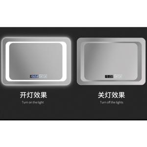 Modern Illuminated LED Bathroom Mirror With Radio Waterproof Rectangle