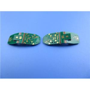 4 Layer Rigid-Flex PCB Built on FR-4 and Poyimide With Immersion Gold and Green