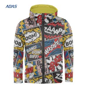UPF50 Polyester Sublimation Hoodies Quarter Zip Pullover Jacket Windbreaker For