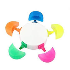 Wholesale 5 Color Multi Color Highlighter Pen With Human Shape Coral Shape Pp Material from china suppliers
