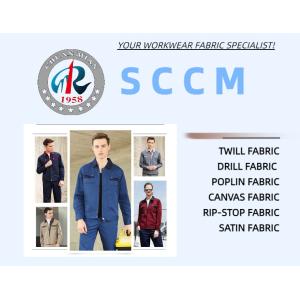 Plain Dyes Ripstop Style and Medium Weight Trousers with Polyester Cotton Spandex Fabric