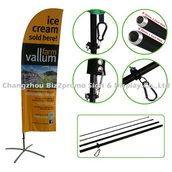 Corrosion Resistance Flying Beach Banner Flags Teardrop Flag Banners For
