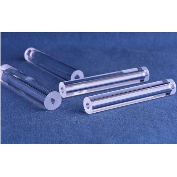 Optical Fused Silica Quartz Tube SiO2 Crystal Material With Customized Hole
