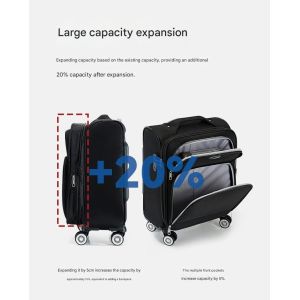 1750 Soft-shell Luggage with Embedded TSA Lock, Waterproof Oxford Cloth and