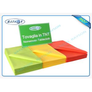 Full Color Range Disposable Non Woven Tablecloth in Green Yellow Orange