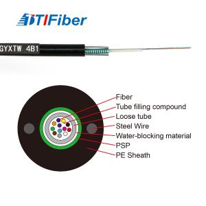 Single Mode Armoured GYXTW Fiber Optic Cable 2 / 4 / 6 / 8 / 12 / 16 / 24 Core