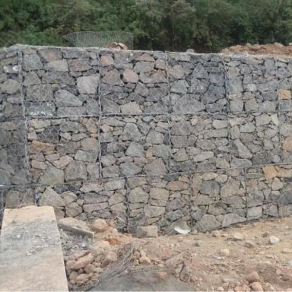 Galvanization 60x80mm 3mm Welded Gabion Baskets