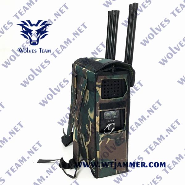 Quality 6 Channels 160W GPS WiFi 5.8g Backpack Jammer up to 2000m Drone Signal Jammer for sale