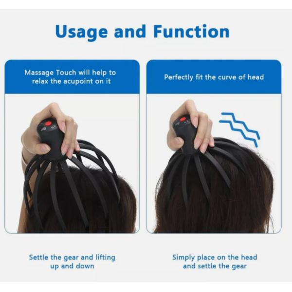 Octopus Claw Relaxation Head Massager With Electric Therapy Massager And