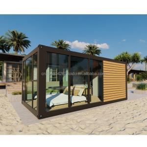Customized Color Modern Luxury Tiny 20ft 40ft Prefab Wooden House Mobile Light