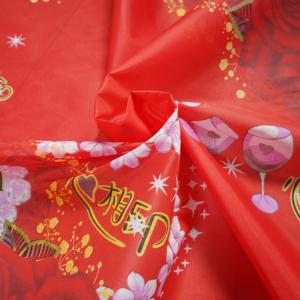 Excellent Elasticity Red 43D Festive Mattress Quilt Fabric 65gsm-100gsm