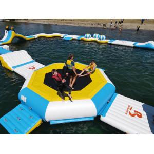Inflatable Floating Water Obstacle Course / Water Park Playground Equipment
