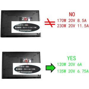 Lenovo Laptop Power AC Adapter 135W 120W 20V 6.75A Black Square USB