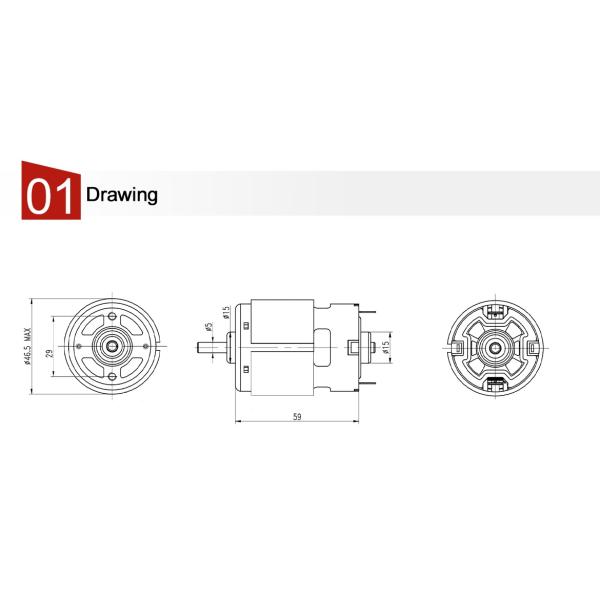 Coreless Vacuum Cleaner Brushed DC Motor