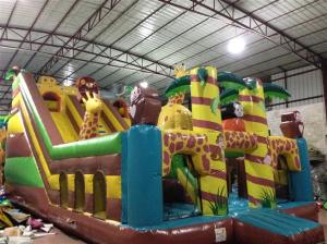 Wholesale Digital Printing Inflatable Jump House / Forest Inflatable Animals Standard Dry Slide For Children Under 15 from china suppliers