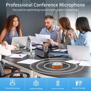 190MHz Conference Speaker And Microphone Bluetooth With AI Noise Reduction Mics