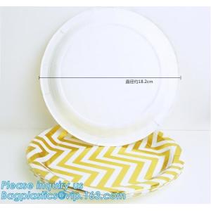 Party supplies, custom printing table rose gold paper biodegradable dinner