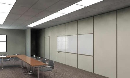 Aluminum Profile Automatic Electrical Movable Partition Walls Wooden Panels For