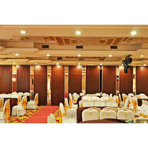 Wooden Surface Sliding Movable Partition Walls , Hotel Folding Room Divider