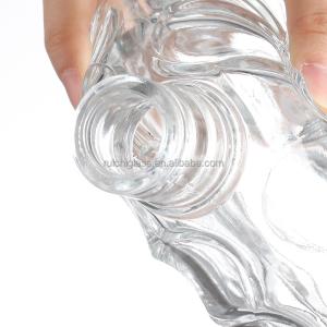 Custom Design 700ml 750ml Extra Flint Metallic Gold Champagne Glass Bottle for