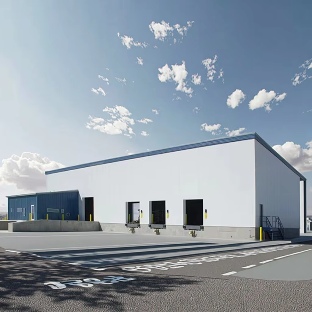 Fire-Retardant High-Span Steel Warehouse Buildings No Permanent Foundation