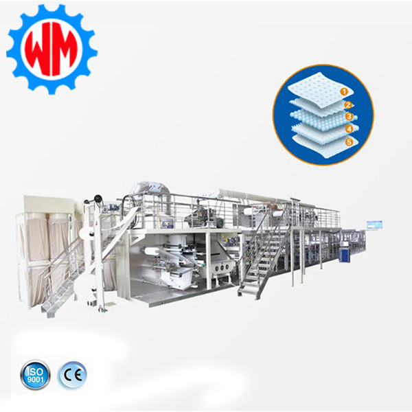 2025 New High Efficiency Nursing Pad Underpad Production Line with Packaging