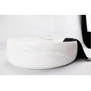Calacatta Raised Sink Bowl Smooth Honed Finish Easy Installation Unique Hand