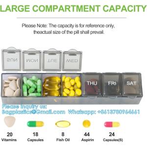 Extra Large Weekly Pill Organizer, 7 Days Pill Case Travel Daily Pill Box