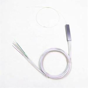 White 1x4 Fiber Splitter , Compact Design Gpon Optical Splitter Without