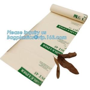 Starch Compostable Disposable Biodegradable Plastic Custom Printed Flat Garbage