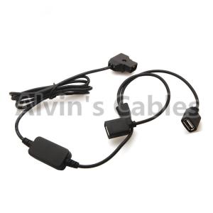 1.3m DC Power Adapter D-Tap Male to Two USB Female Plug 5V 2A Output Power