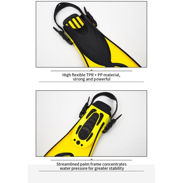 Open Heel Long Blade Scuba Diving Fins Flippers For Freediving Snorkeling