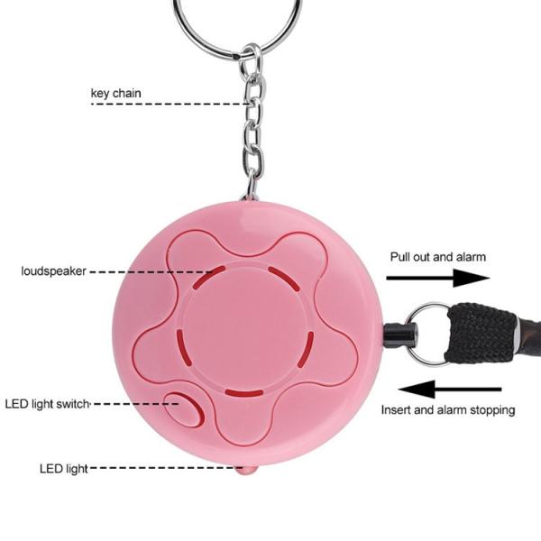Security Safesound Personal Alarm 140db Keychain With Led Flashing Light