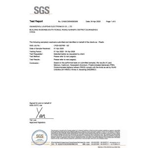 Loupeng Electronics Co., Ltd Certifications