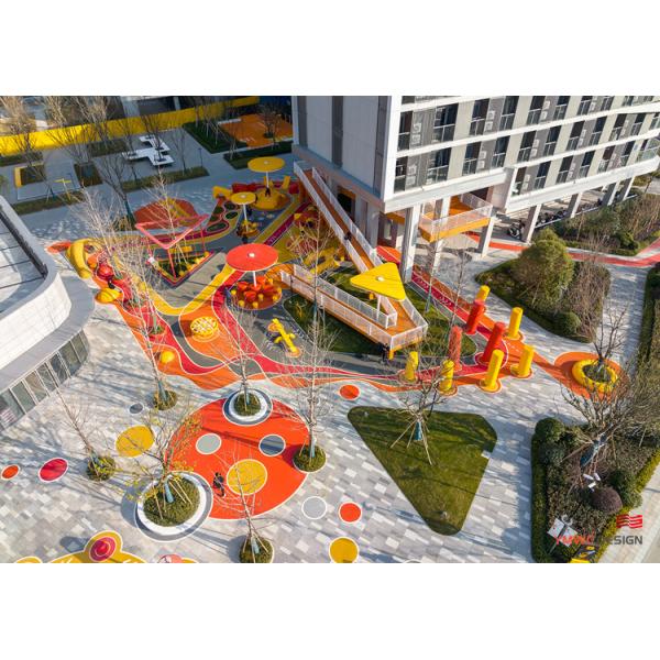 Outdoor Children's Playground Play and Decoration Planning with Custom Print Method