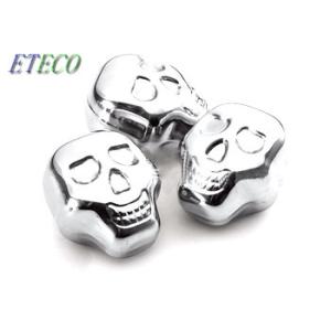 China Halloween Party Stainless Steel Ice Cubes Fast Frozen Skull Head Design on sale
