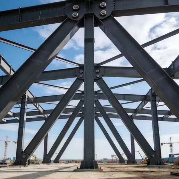 Easy Install Steel Building Supports Prefabricated for Construction Projects