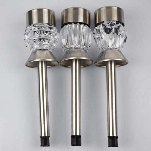 1.2V Solar Powered LED Ground Lights Acrylic Stainless Steel