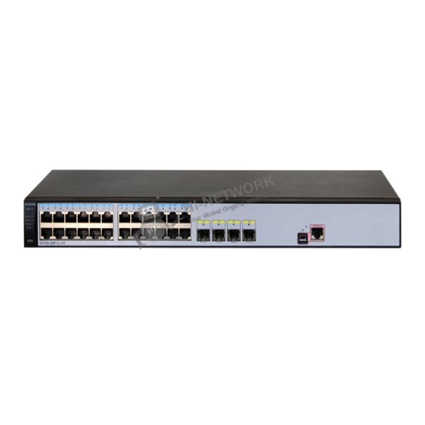 Huawei Switch S5700-28P-LI-AC Layer 2 Ethernet Network Switch with 24 Ethernet 10/100/1000 Ports and Energy-Saving Technology