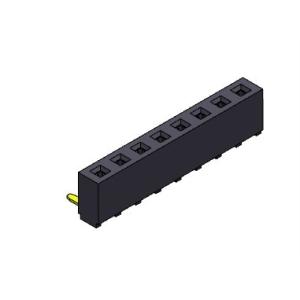 Wholesale Female Header Connector 2.54mm Right Angle Dip TYPE 1*2PIN To 1*40PIN H=5.00mm from china suppliers