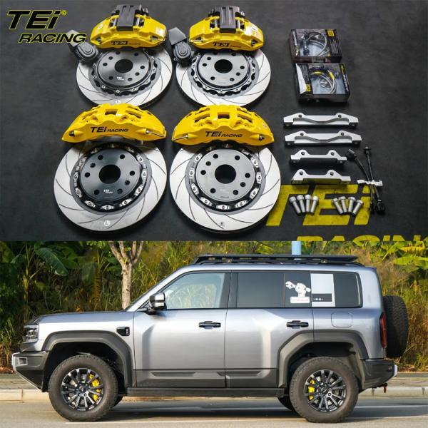 Front 6 piston and rear 4 piston caliper with E-brake caliper BBK auto brake