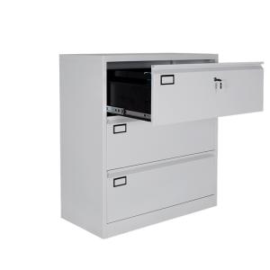 Electrostatic Powder Coating 3 Drawer Steel Filing Cabinet Fireproof Filing