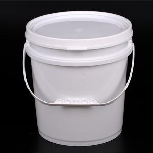 Reusable Unbreakable 5kg White Round Plastic Fish Bucket with Lid and Handle