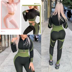 High Waist Legging Running Outfit Gym Sets with 2000 Quantity and Customizable