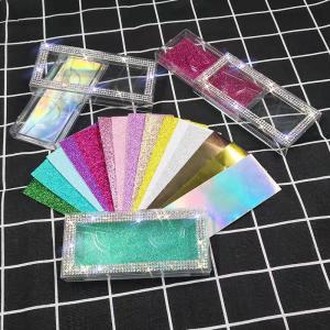 Custom Recyclable Glitter Flip Eyelash Paper Packaging Box hot foil