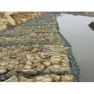 Plastic Coated Stone Cage Wire Mesh / 4.0mm Gabion Welded Wire Mesh
