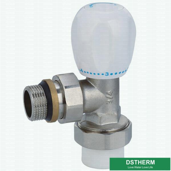 Customized Elbow Type Union Male Female Elbow Grey Classic Heating Brass Thermostatic Radiator Valve With Ppr Part