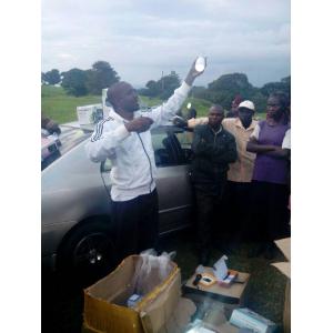 portable solar power generation with 50 meter remote controller, Apple shape LED