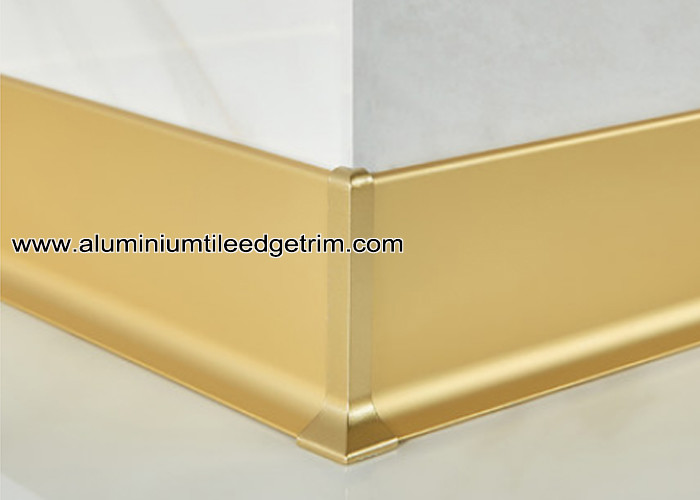 Buy cheap 6cm / 8cm / 10cm Matt Gold Metal / Aluminum Skirting Board Profile As Wall Foot from wholesalers